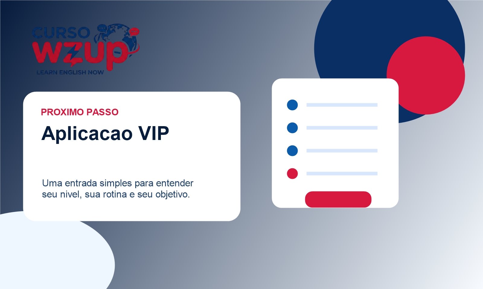 Aplicacao para Mentoria VIP WZUP